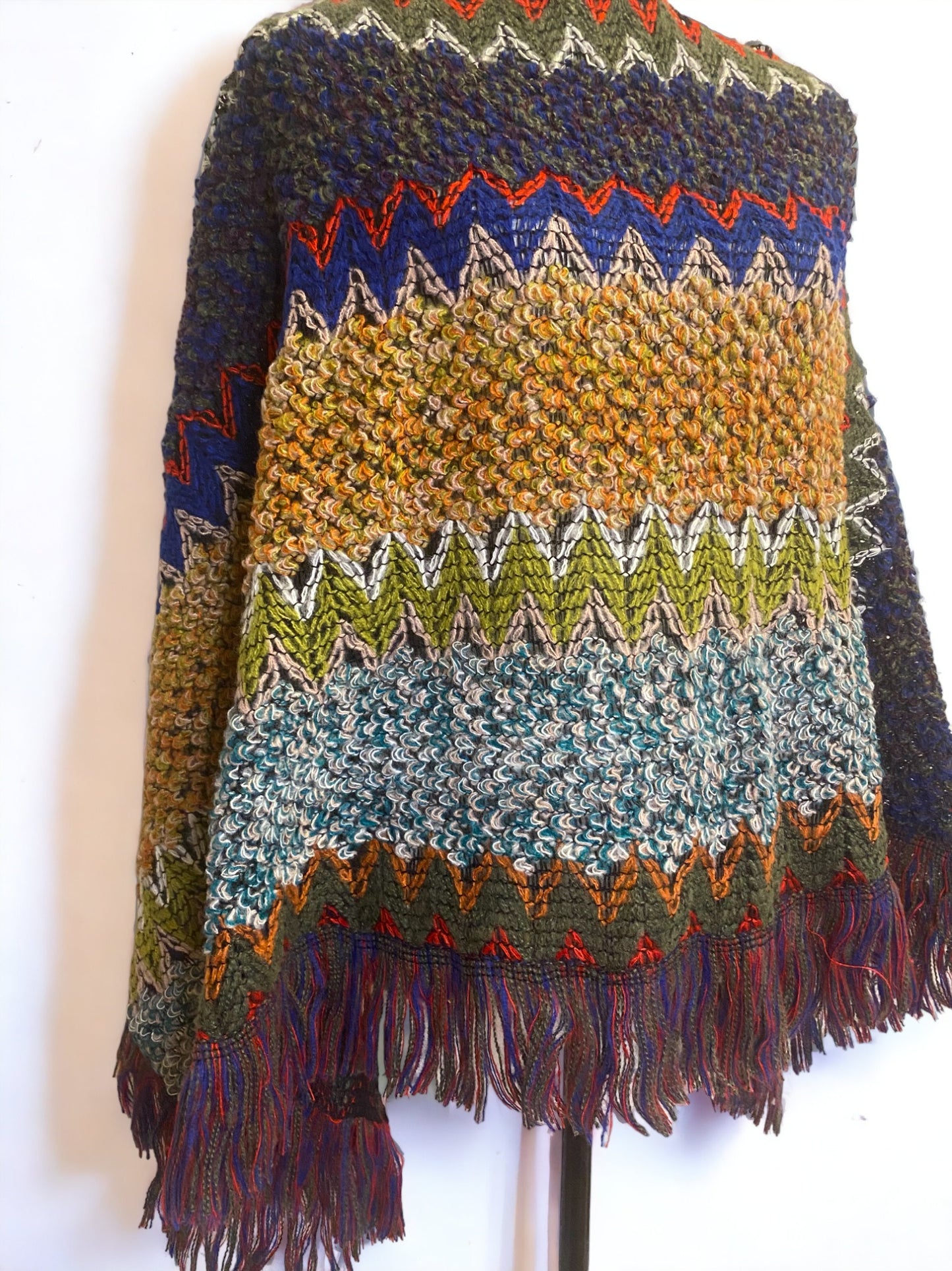 Poncho wiven azul