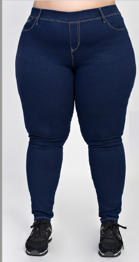 Pantalón vaquero de mujer azul recto