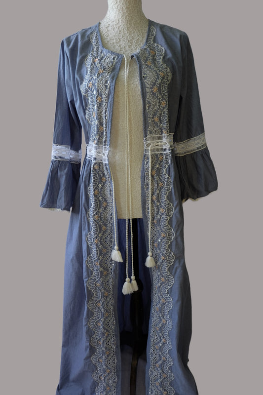 Kaftan Denim Bordado - Boho