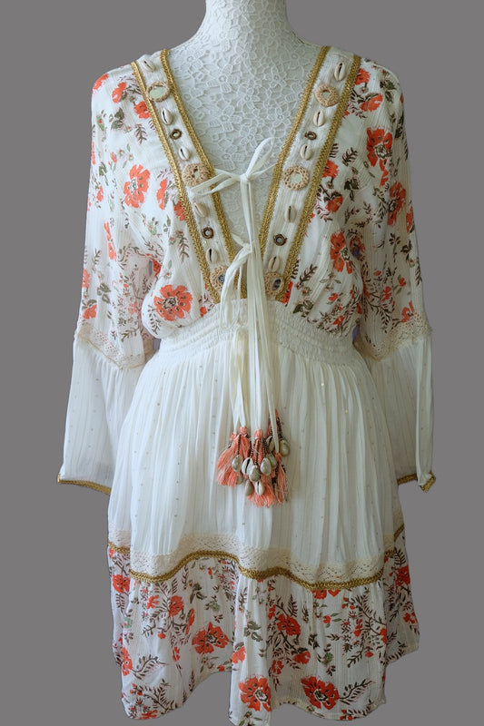 Vestido Boho estampado